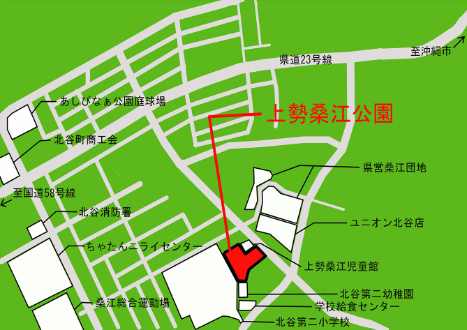 上勢桑江公園 公園施設配置図