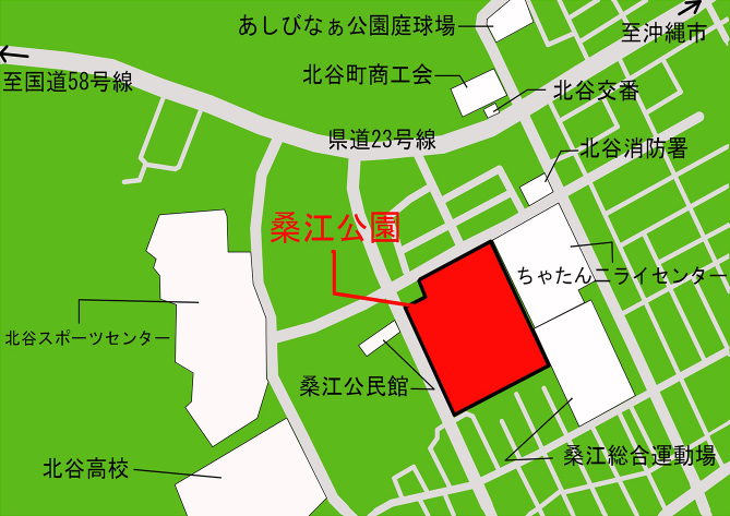 桑江公園 公園施設配置図